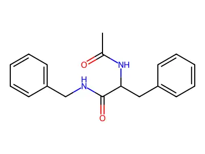 2-acetamido-N-benzyl-3-phenylpropanamide structure