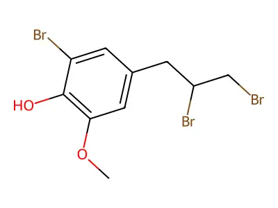 Phenol, 2-bromo-4-(2,3-dibromopropyl)-6-methoxy- structure