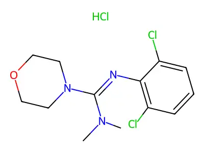4-Morpholinecarboxamidine, N'-(2,6-dichlorophenyl)-N,N-dimethyl-, hydrochloride structure