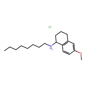 1-Naphthylamine, 1,2,3,4-tetrahydro-6-methoxy-N-octyl-, hydrochloride structure