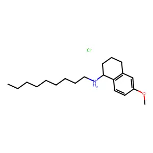 1-Naphthylamine, 1,2,3,4-tetrahydro-6-methoxy-N-nonyl-, hydrochloride structure