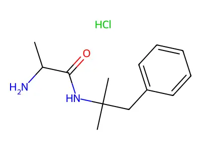 Propionamide, 2-amino-N-(alpha,alpha-dimethylphenethyl)-, hydrochloride structure
