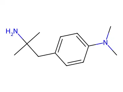 4-(2-amino-2-methylpropyl)-N,N-dimethylaniline structure