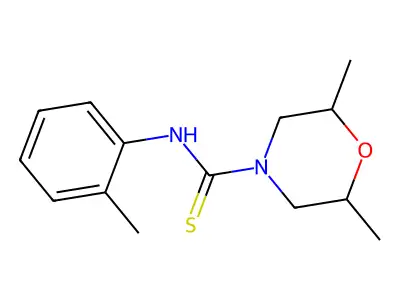 2,6-dimethyl-N-(2-methylphenyl)morpholine-4-carbothioamide structure