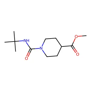 Methyl 1-(tert-butylcarbamoyl)piperidine-4-carboxylate structure