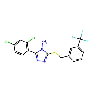 C16H11Cl2F3N4S structure