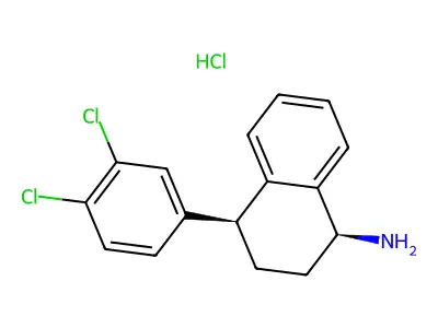4-(3,4-Dichlorophenyl)-1,2,3,4-tetrahydronaphthalen-1-amine structure