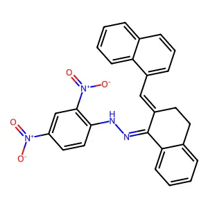 1(2H)-Naphthalenone, 3,4-dihydro-2-(1-naphthalenylmethylene)-, 2-(2,4-dinitrophenyl)hydrazone structure