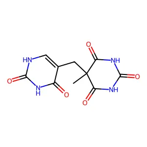 5-[(2,4-dioxo-1H-pyrimidin-5-yl)methyl]-5-methyl-1,3-diazinane-2,4,6-trione structure