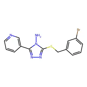 3-(3-Bromo-benzylsulfanyl)-5-pyridin-3-yl-[1,2,4]triazol-4-ylamine structure