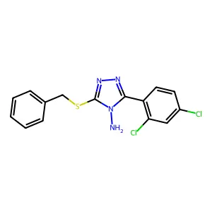 3-(benzylsulfanyl)-5-(2,4-dichlorophenyl)-4H-1,2,4-triazol-4-amine structure