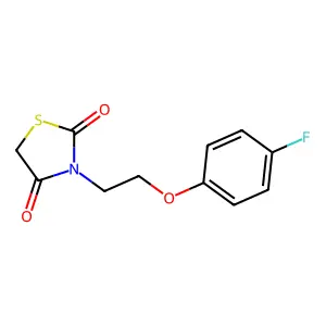 3-[2-(4-Fluorophenoxy)ethyl]-1,3-thiazolidine-2,4-dione structure