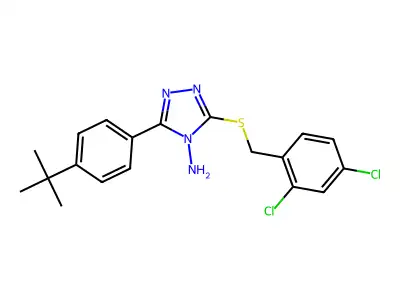 3-(4-tert-butylphenyl)-5-[(2,4-dichlorobenzyl)sulfanyl]-4H-1,2,4-triazol-4-amine structure