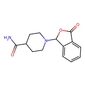 1-(3-Oxo-1,3-dihydro-2-benzofuran-1-yl)piperidine-4-carboxamide structure