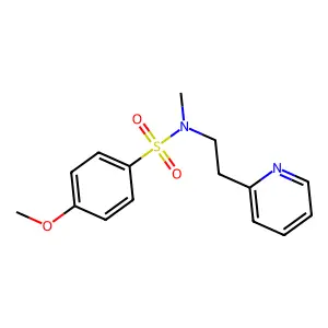 4-methoxy-N-methyl-N-(2-pyridin-2-ylethyl)benzenesulfonamide structure