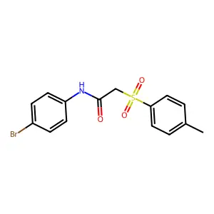 N-(4-bromophenyl)-2-(4-methylphenyl)sulfonylacetamide structure
