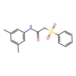 N-(3,5-dimethylphenyl)-2-(phenylsulfonyl)acetamide structure