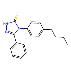 4-(4-butylphenyl)-3-phenyl-1H-1,2,4-triazole-5-thione structure
