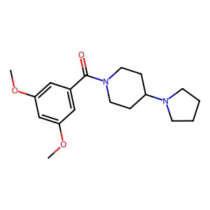 (3,5-Dimethoxyphenyl)-(4-pyrrolidin-1-ylpiperidin-1-yl)methanone structure