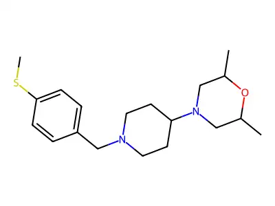 2,6-Dimethyl-4-[1-[(4-methylsulfanylphenyl)methyl]piperidin-4-yl]morpholine structure