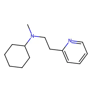 N-methyl-N-(2-pyridin-2-ylethyl)cyclohexanamine structure