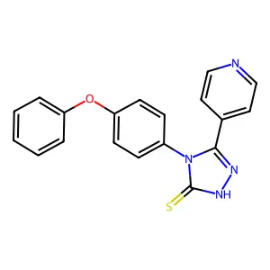 4-(4-phenoxyphenyl)-5-(pyridin-4-yl)-4H-1,2,4-triazole-3-thiol structure