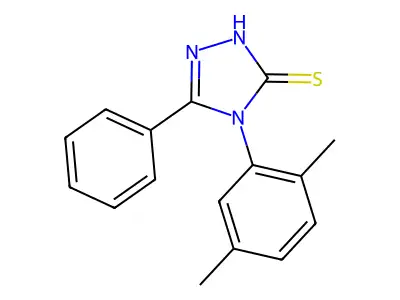 4-(2,5-dimethylphenyl)-5-phenyl-4H-1,2,4-triazole-3-thiol structure