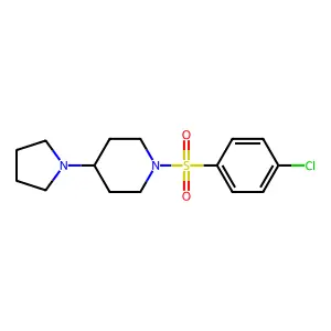 1-(4-Chlorophenyl)sulfonyl-4-pyrrolidin-1-ylpiperidine structure