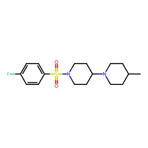 1-[1-(4-Fluorophenyl)sulfonylpiperidin-4-yl]-4-methylpiperidine structure
