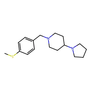 1-[(4-Methylsulfanylphenyl)methyl]-4-pyrrolidin-1-ylpiperidine structure
