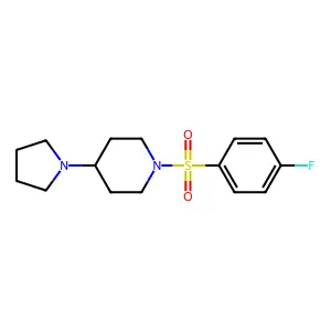 1-[(4-Fluorophenyl)sulfonyl]-4-(1-pyrrolidinyl)piperidine structure