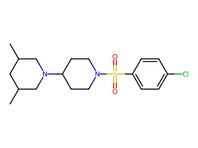 1-[1-(4-Chlorophenyl)sulfonylpiperidin-4-yl]-3,5-dimethylpiperidine structure