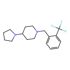 4-Pyrrolidin-1-yl-1-[[2-(trifluoromethyl)phenyl]methyl]piperidine structure