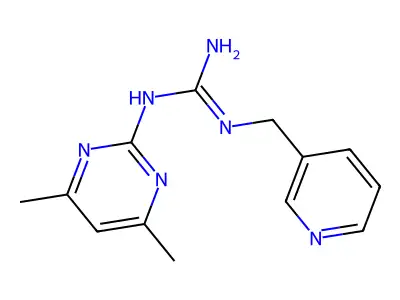 N-(4,6-Dimethylpyrimidin-2-yl)-N'-(pyridin-3-ylmethyl)guanidine structure