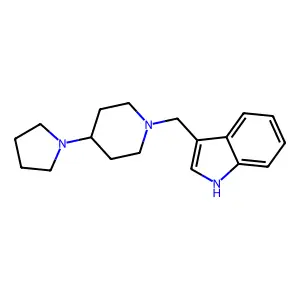 3-[(4-pyrrolidin-1-ylpiperidin-1-yl)methyl]-1H-indole structure
