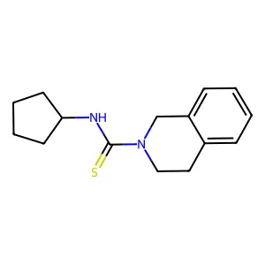 N-cyclopentyl-3,4-dihydroisoquinoline-2(1H)-carbothioamide structure