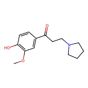 1-Propanone, 1-(4-hydroxy-3-methoxyphenyl)-3-(1-pyrrolidinyl)- structure