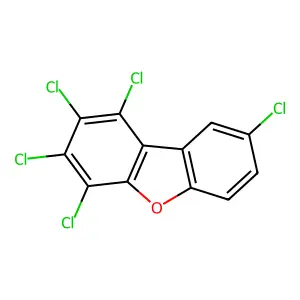1,2,3,4,8-Pentachlorodibenzofuran structure