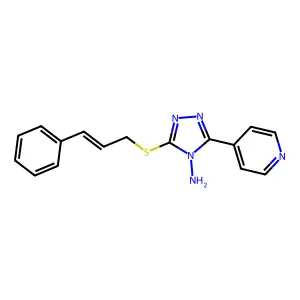 3-(3-Phenylprop-2-enylsulfanyl)-5-pyridin-4-yl-1,2,4-triazol-4-amine structure