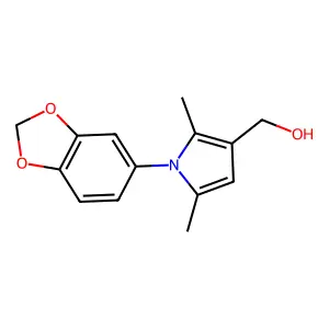 (1-Benzo[1,3]dioxol-5-yl-2,5-dimethyl-1H-pyrrol-3-yl)-methanol structure