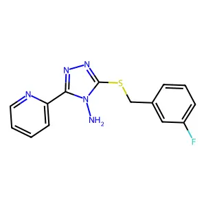 3-((3-Fluorobenzyl)thio)-5-(2-pyridinyl)-4H-1,2,4-triazol-4-ylamine structure