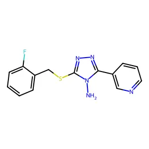 3-((2-Fluorobenzyl)thio)-5-(3-pyridinyl)-4H-1,2,4-triazol-4-amine structure