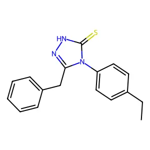 5-benzyl-4-(4-ethylphenyl)-4H-1,2,4-triazole-3-thiol structure