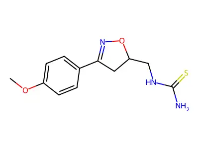 [3-(4-Methoxyphenyl)-4,5-dihydro-1,2-oxazol-5-yl]methylthiourea structure