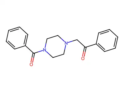 2-(4-benzoylpiperazin-1-yl)-1-phenylethan-1-one structure