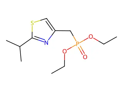 Diethyl 2-isopropylthiazole-4-methylphosphonate structure