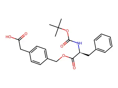 Boc-L-Phe-O-CH2-Ph-CH2-COOH structure
