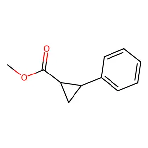 cyclopropanecarboxylic acid, 2-phenyl-, methyl ester, (1S,2R)- structure