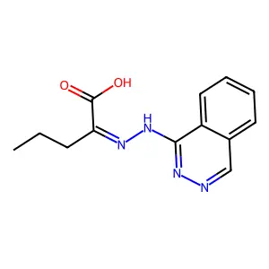 2-[2-(1-Phthalazinyl)hydrazinylidene]pentanoic acid structure