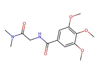 Benzamide, N-((dimethylcarbamoyl)methyl)-3,4,5-trimethoxy- structure